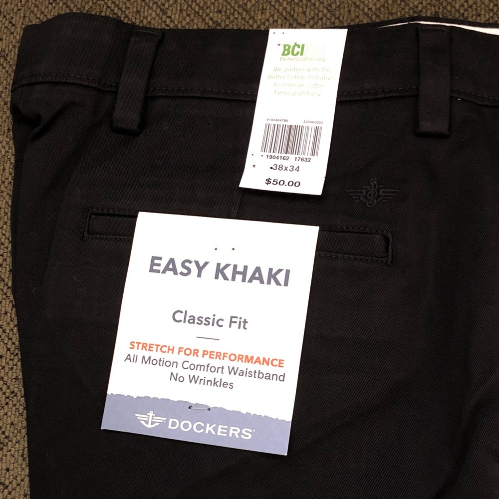Dockers Men's Classic Fit Easy Khaki Pants - Dark Gray - New